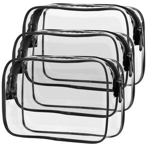 Clear Makeup Bags - 3 Pack Quart Size Travel Bag Tsa Approved Travel For😝